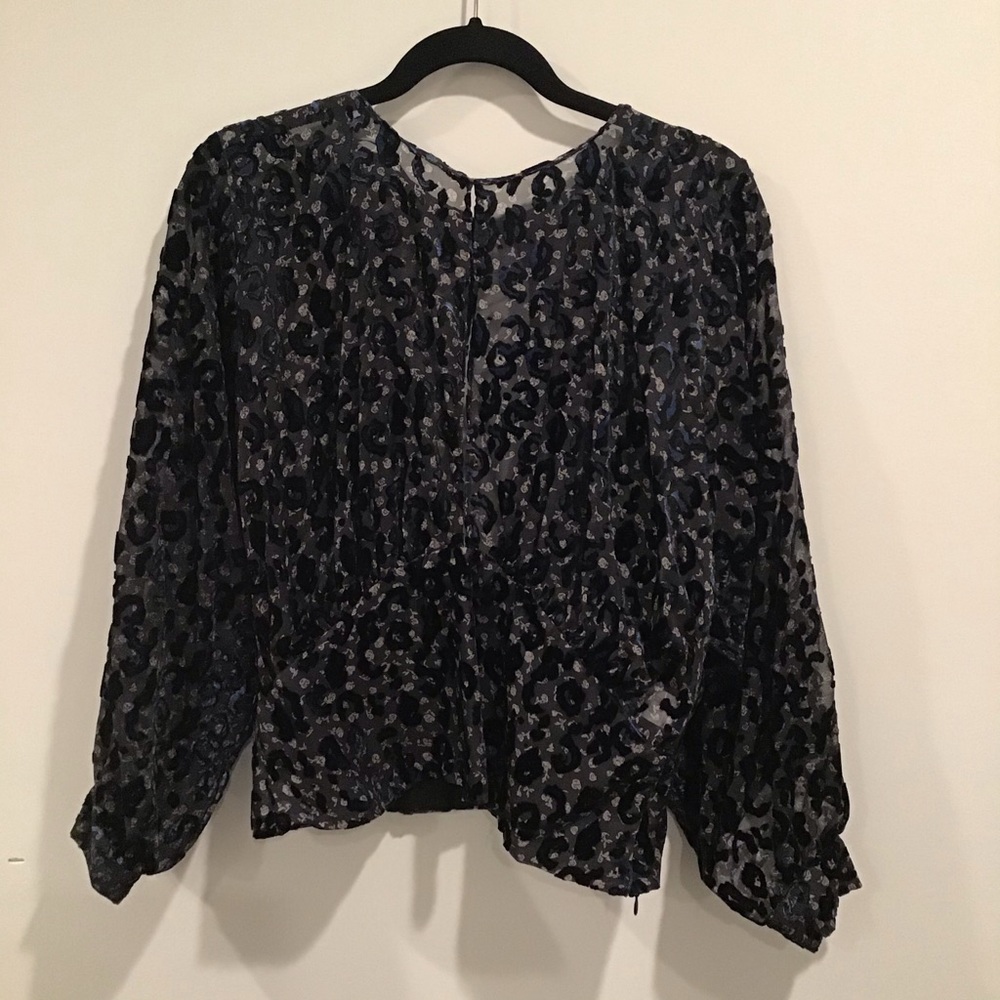 Zara Black and Gray Long Sleeve Top